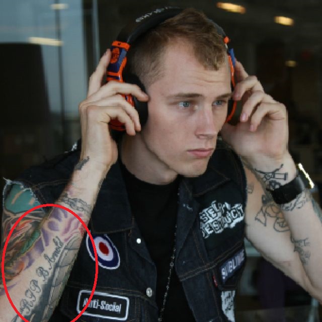 Machine Gun Kelly RIP ARNOLD B-Tattoo